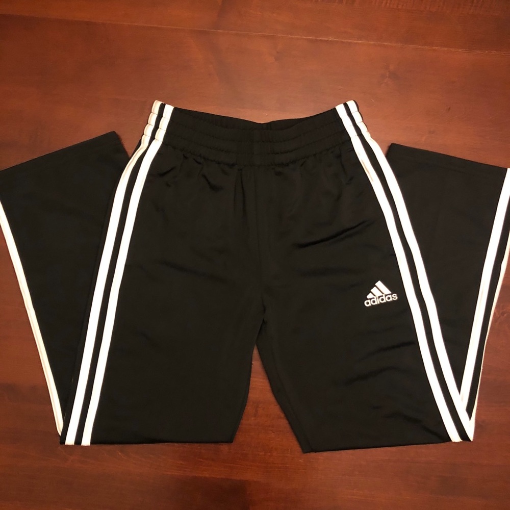 Adidas track pants. Black. Boys 8